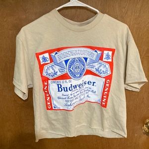 Casual Budweiser Crop Stop.